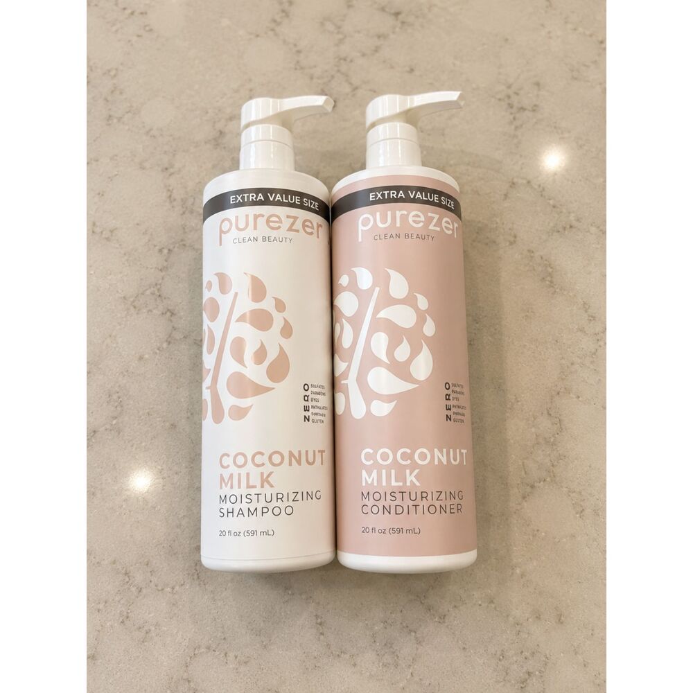 Purezero Coconut Milk Shampoo & Conditioner Set 20 oz